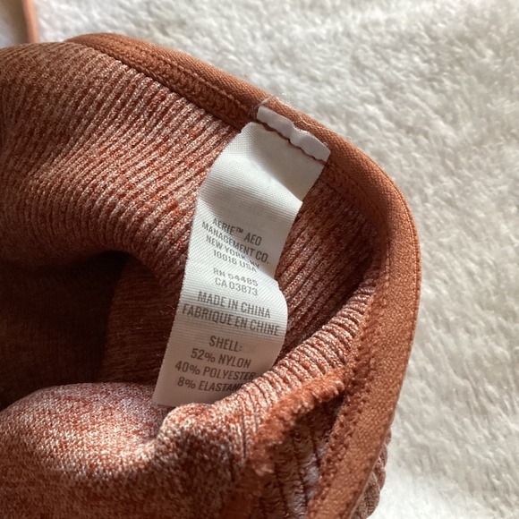 Aerie real good Ribbed Strappy Bralette in Rust  size Large - Picture 6 of 7